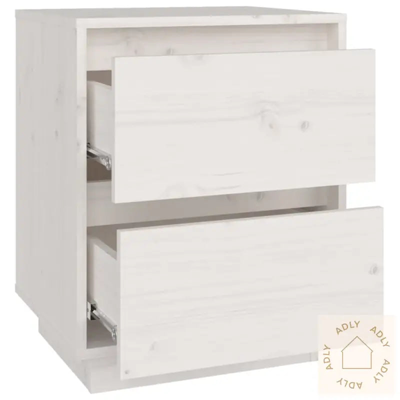 Nattbord 2 Stk Hvit 40X35X50 Heltre Furu