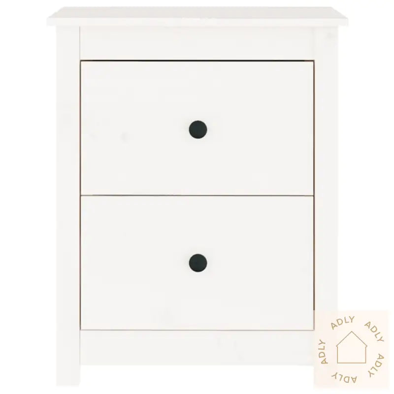 Nattbord 2 Stk Hvit 50X35X61,5 Cm Heltre Furu