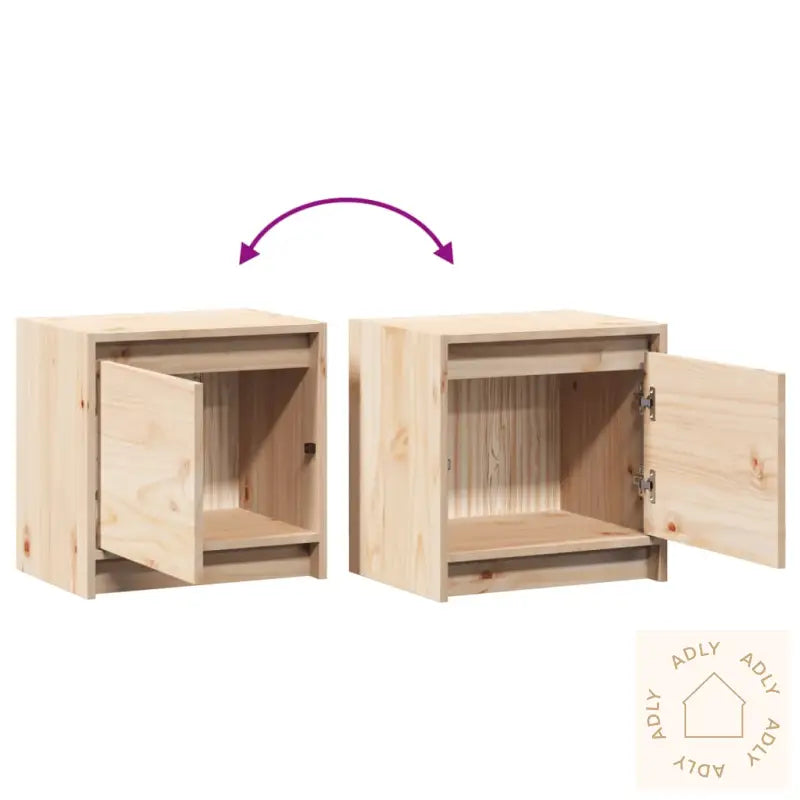 Nattbord 2 Stk 40X30,5X40 Cm Heltre Furu