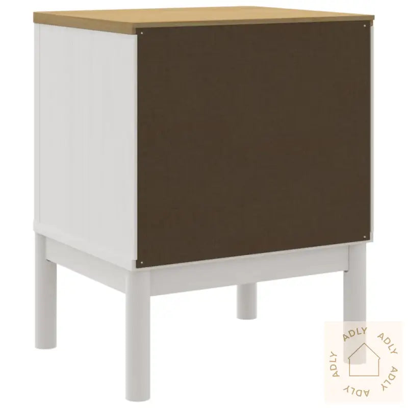 Nattbord Hvit 45X39X57 Cm Heltre Furu