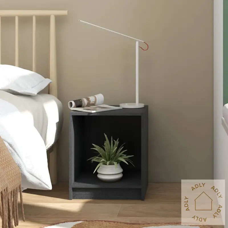 Nattbord 2 Stk Grå 35,5X33,5X41,5 Cm Heltre Furu