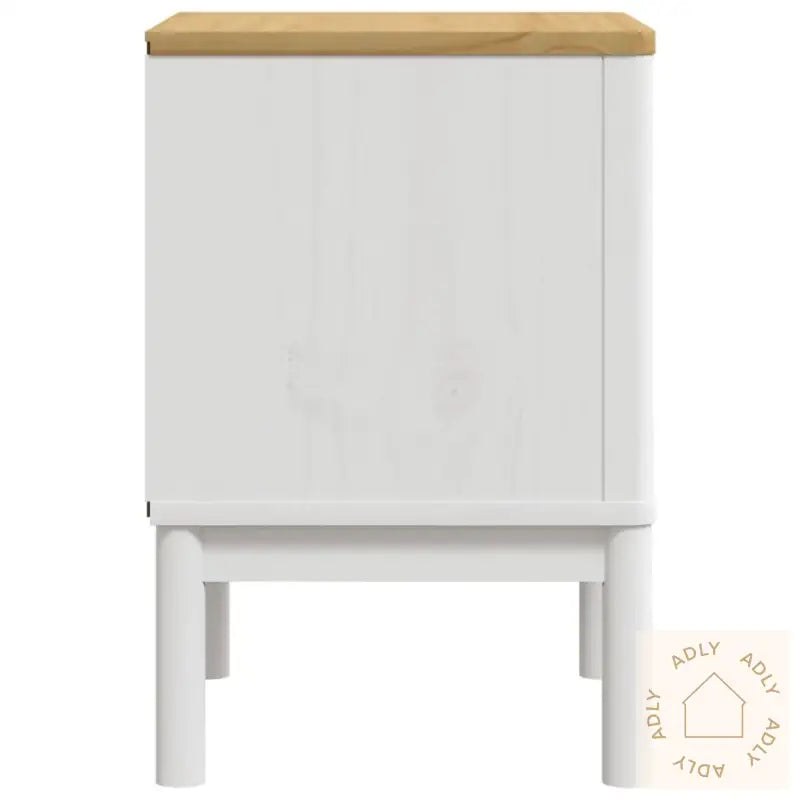 Nattbord Hvit 45X39X57 Cm Heltre Furu