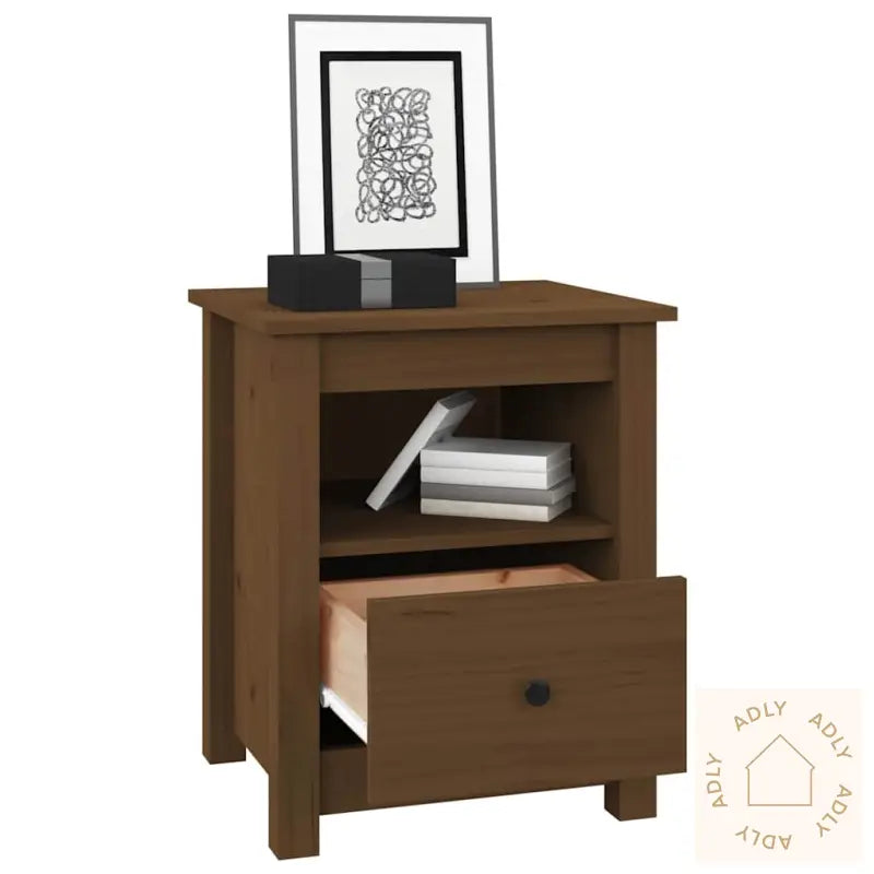 Nattbord 2 Stk Honningbrun 40X35X49 Cm Heltre Furu