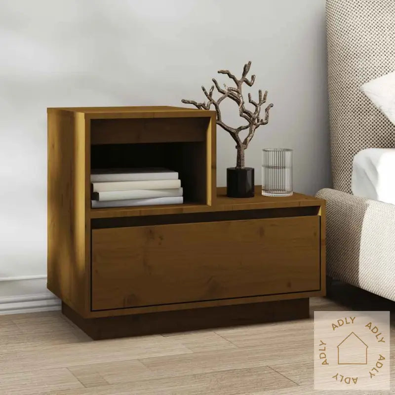 Nattbord 2 Stk Honningbrun 60X34X51 Cm Heltre Furu