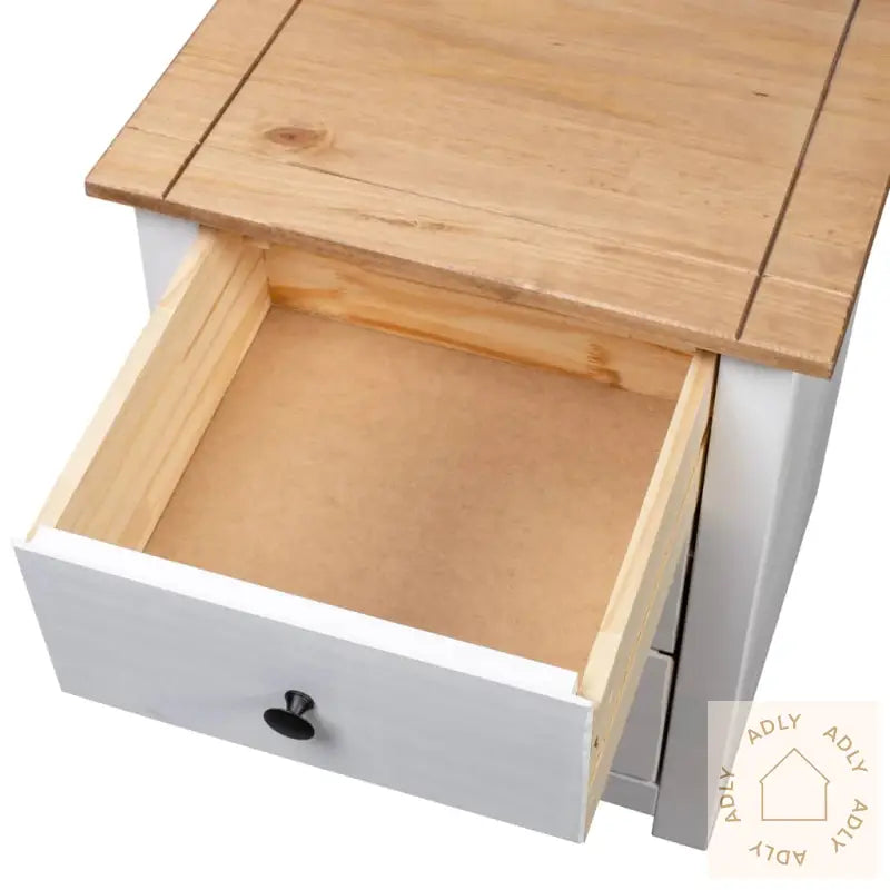 Nattbord Hvit 46X40X57 Cm Furu Panama Range