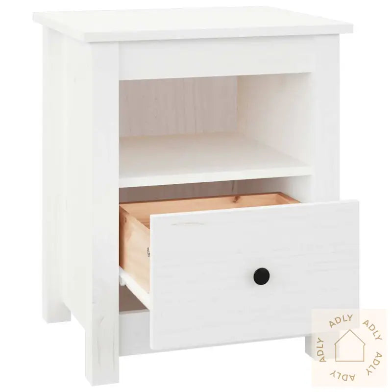 Nattbord Hvit 40X35X49 Cm Heltre Furu