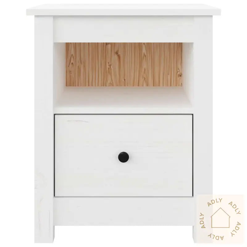 Nattbord Hvit 40X35X49 Cm Heltre Furu