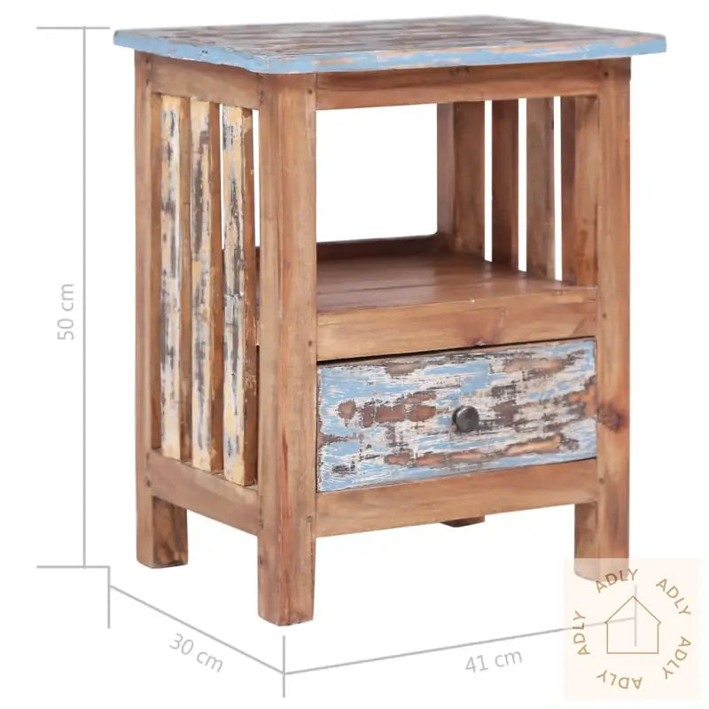 Nattbord 41X30X50 Cm Heltre Mahogni