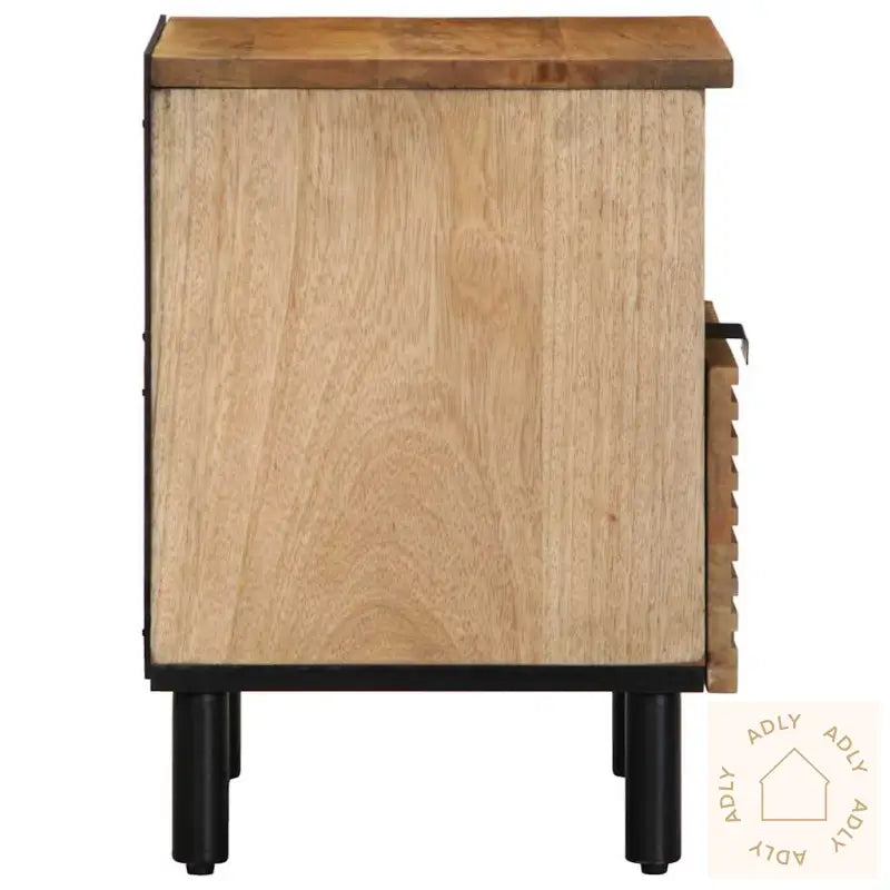 Nattbord 2 Stk Brun 40X33X46 Cm Heltre Mango