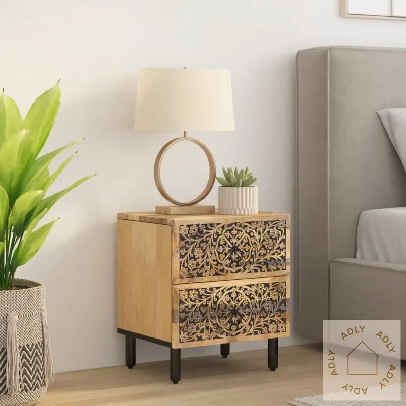 Nattbord 40X33X46 Cm Heltre Mango
