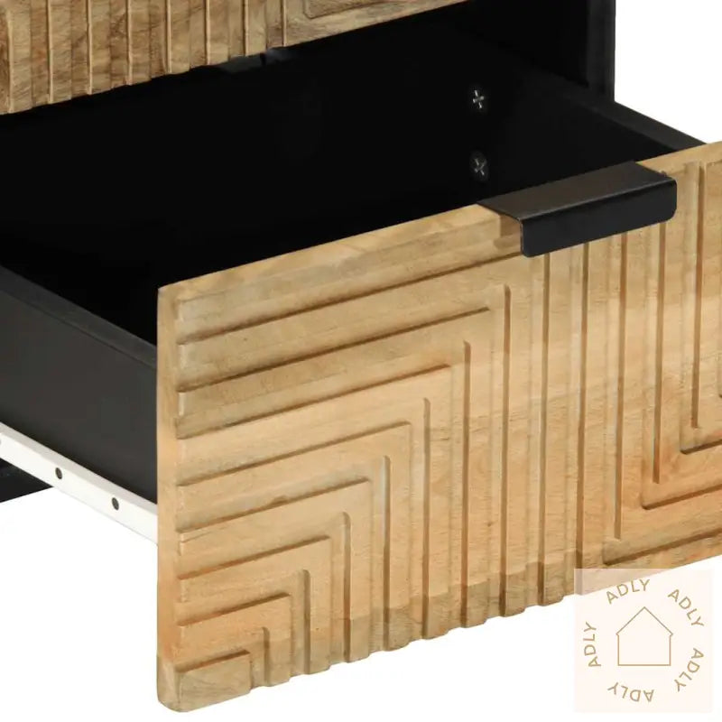 Nattbord 2 Stk Brun 40X33X46 Cm Heltre Mango