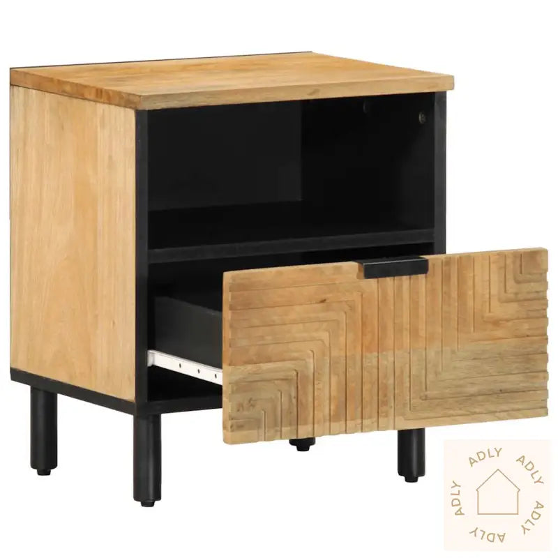 Nattbord Brun 40X33X46 Cm Heltre Mango