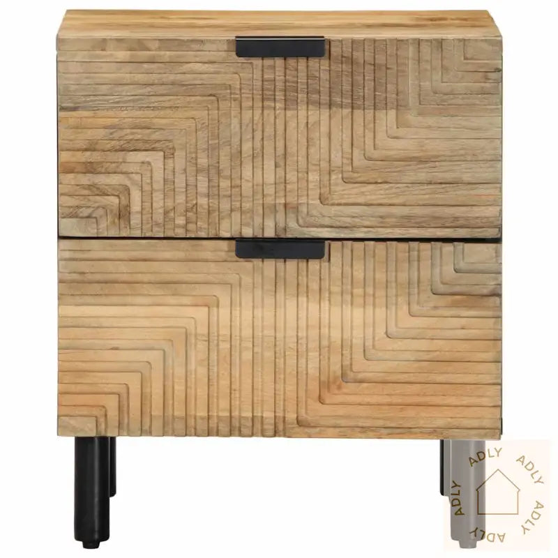 Nattbord 2 Stk Brun 40X33X46 Cm Heltre Mango