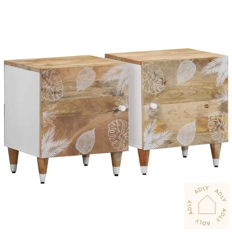 Nattbord 2 Stk 40X33,5X46 Cm Heltre Mango