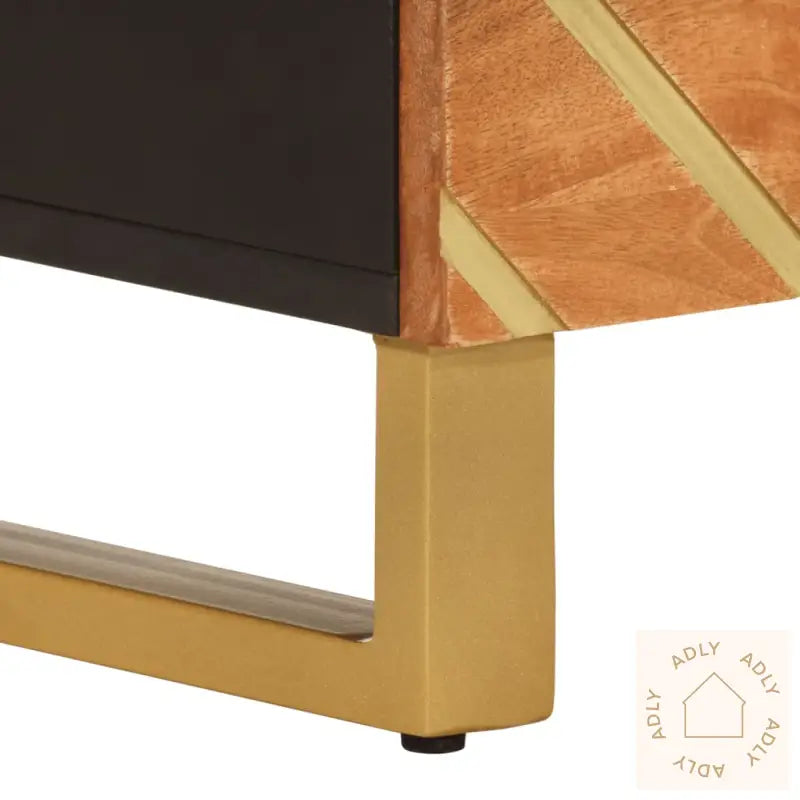Nattbord Brun Og Svart 50X33X60 Cm Heltre Mango
