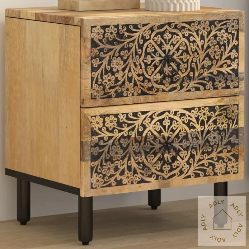Nattbord 40X33X46 Cm Heltre Mango