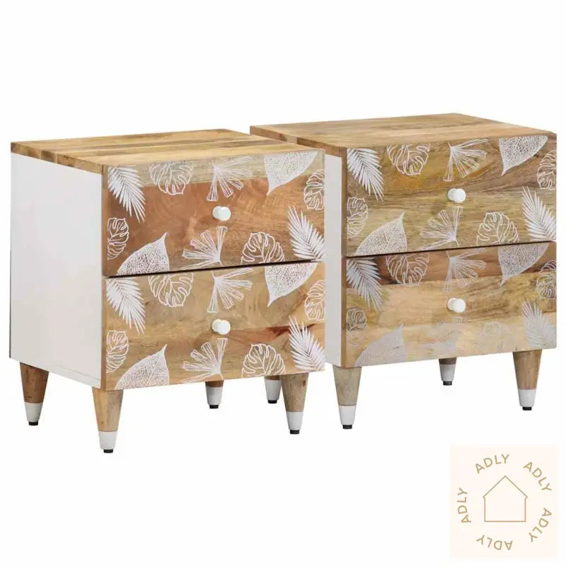 Nattbord 2 Stk 40X33,5X46 Cm Heltre Mango