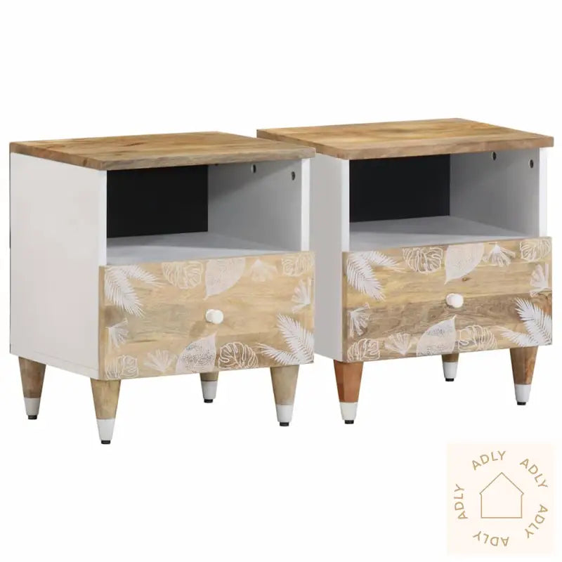Nattbord 2 Stk 40X33X46 Cm Heltre Mango