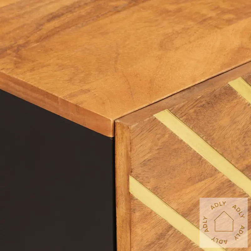 Nattbord Brun Og Svart 50X33X60 Cm Heltre Mango
