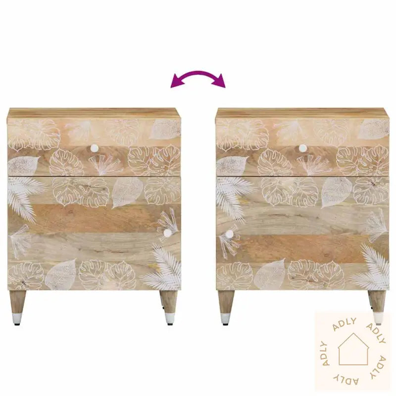 Nattbord 50X33X60 Cm Heltre Mango