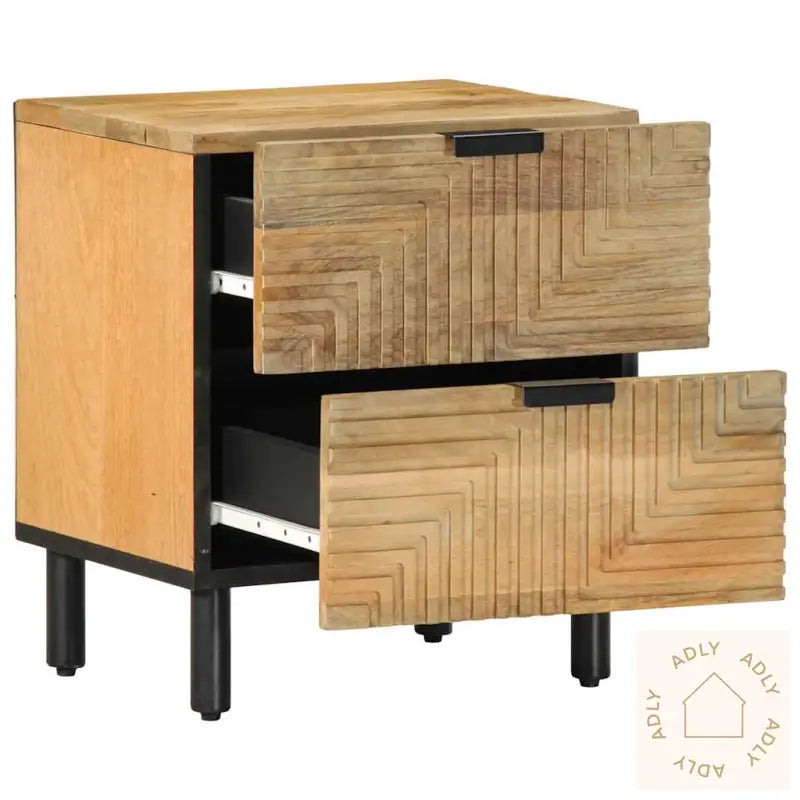 Nattbord Brun 40X33X46 Cm Heltre Mango