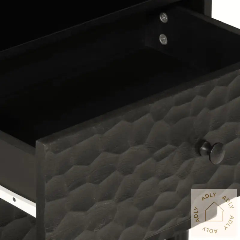 Nattbord Svart 50X33X60 Cm Heltre Mango