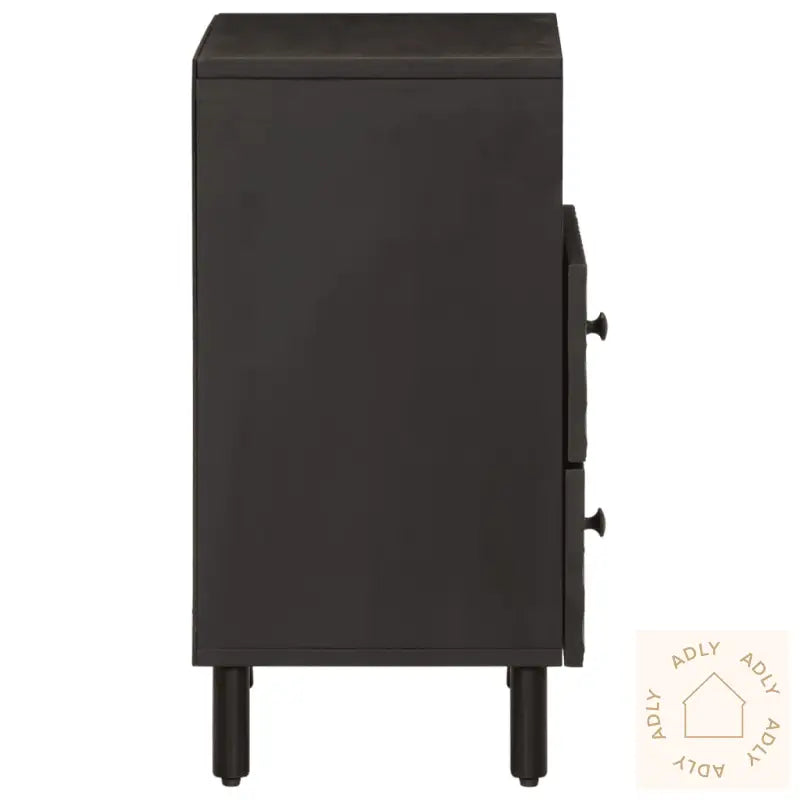 Nattbord Svart 50X33X60 Cm Heltre Mango