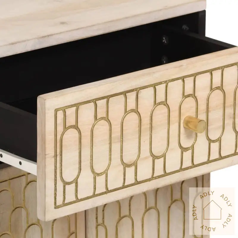 Nattbord 50X33X60 Cm Heltre Mango