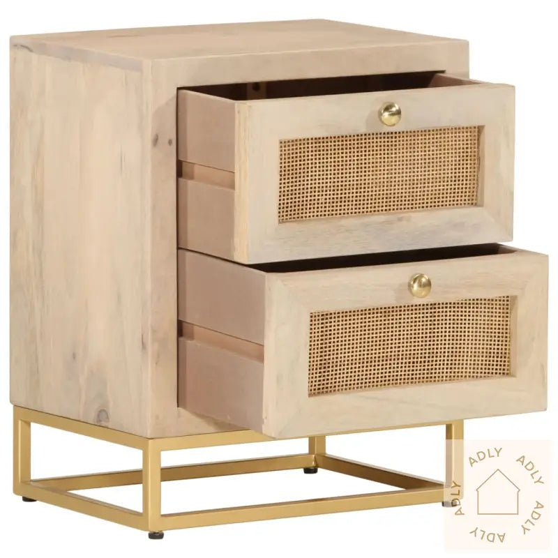 Nattbord 40X30X50 Cm Heltre Mango Og Jern