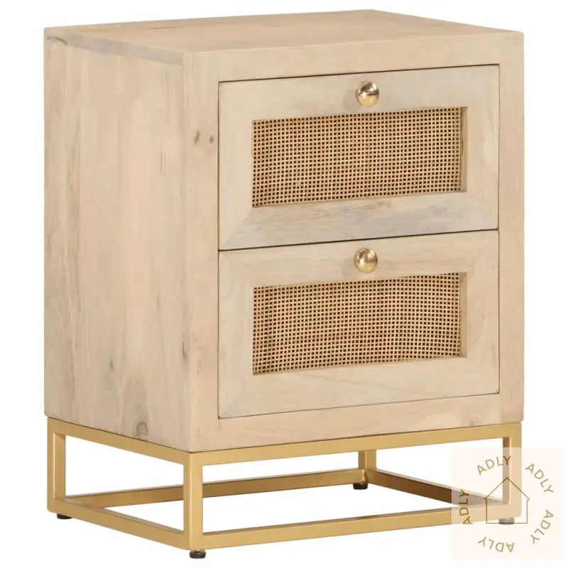 Nattbord 40X30X50 Cm Heltre Mango Og Jern