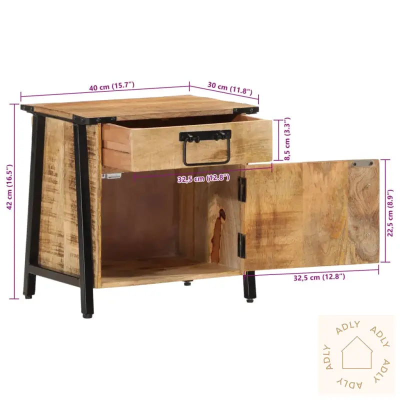 Nattbord 40X30X42 Cm Heltre Mango