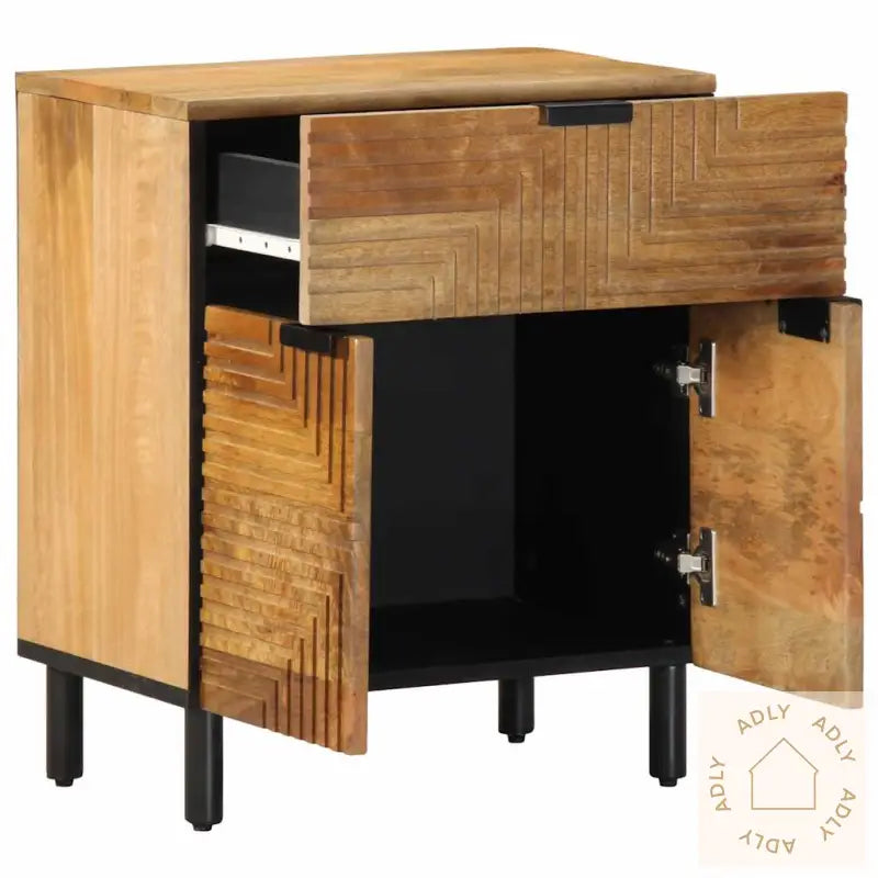 Nattbord Brun 50X33X60 Cm Heltre Mango