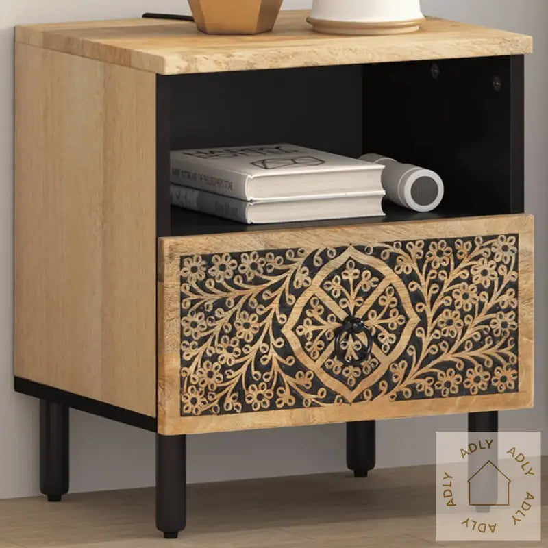 Nattbord 40X33X46 Cm Heltre Mango