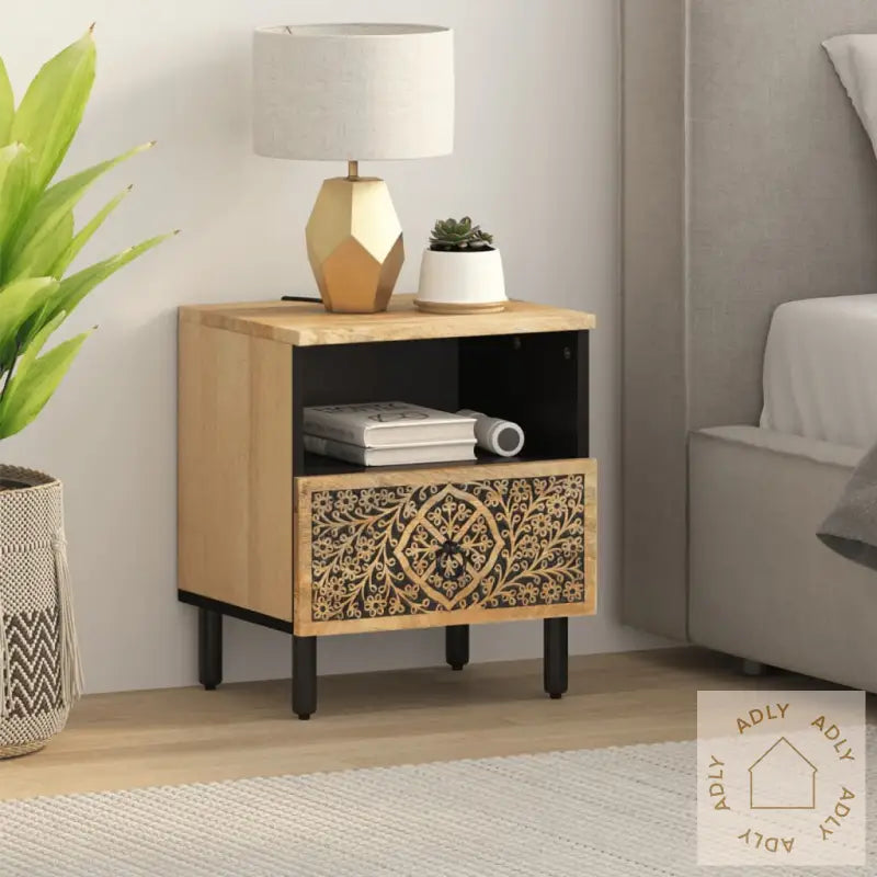 Nattbord 40X33X46 Cm Heltre Mango