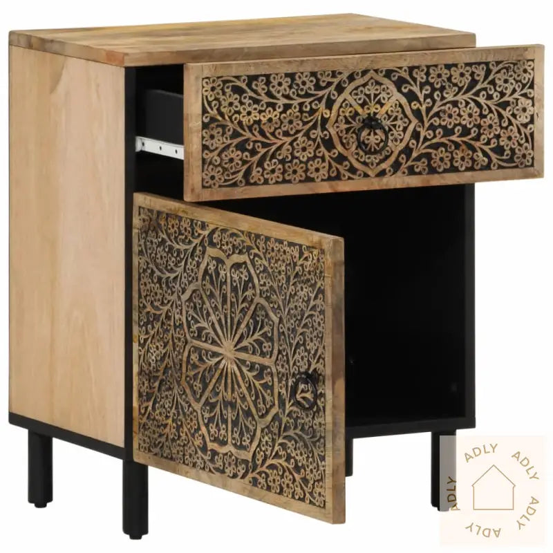 Nattbord 50X33X60 Cm Heltre Mango