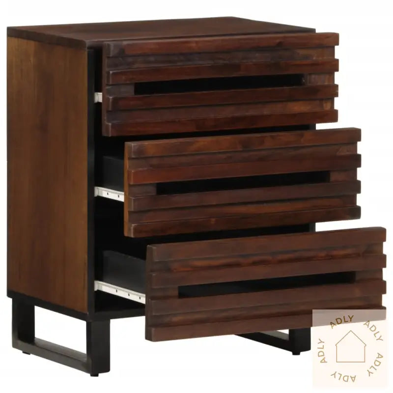 Nattbord Brun 50X34X62 Cm Heltre Mango