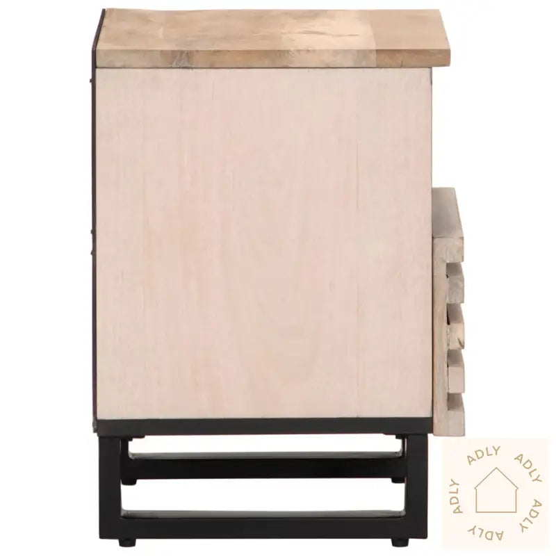 Nattbord 2 Stk 40X34X46 Cm Heltre Bleket Mango
