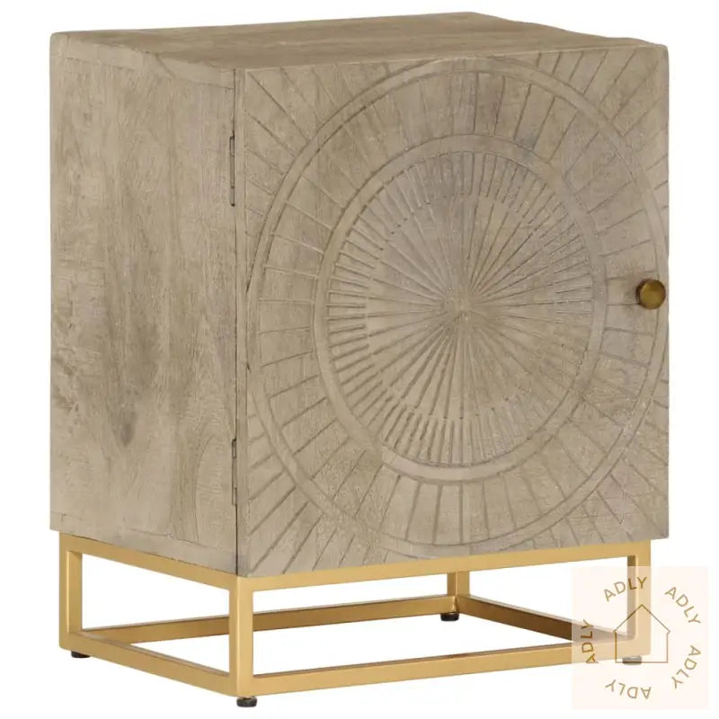 Nattbord 40X30X50 Cm Heltre Mango Og Jern