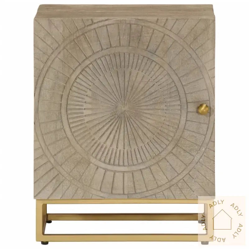 Nattbord 40X30X50 Cm Heltre Mango Og Jern