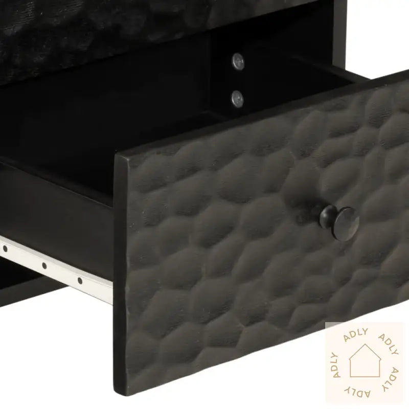Nattbord 2 Stk Svart 40X33X46 Cm Heltre Mango