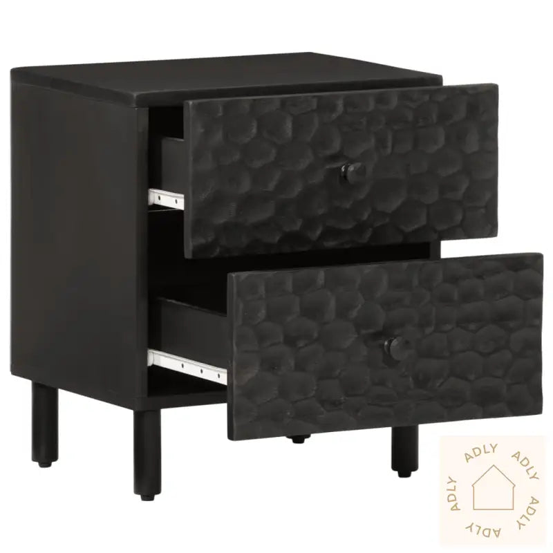 Nattbord 2 Stk Svart 40X33X46 Cm Heltre Mango