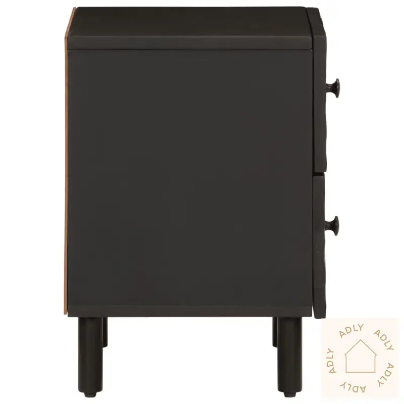 Nattbord 2 Stk Svart 40X33X46 Cm Heltre Mango
