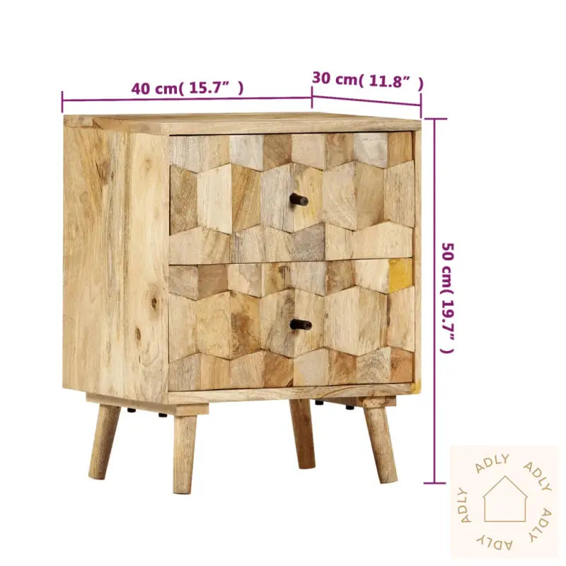 Nattbord 40X30X50 Cm Heltre Mango