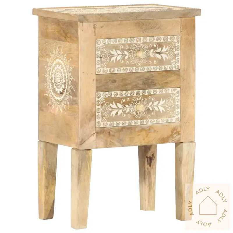Håndmalt Nattbord 40X30X60 Cm Heltre Mango
