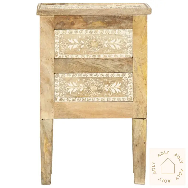 Håndmalt Nattbord 40X30X60 Cm Heltre Mango