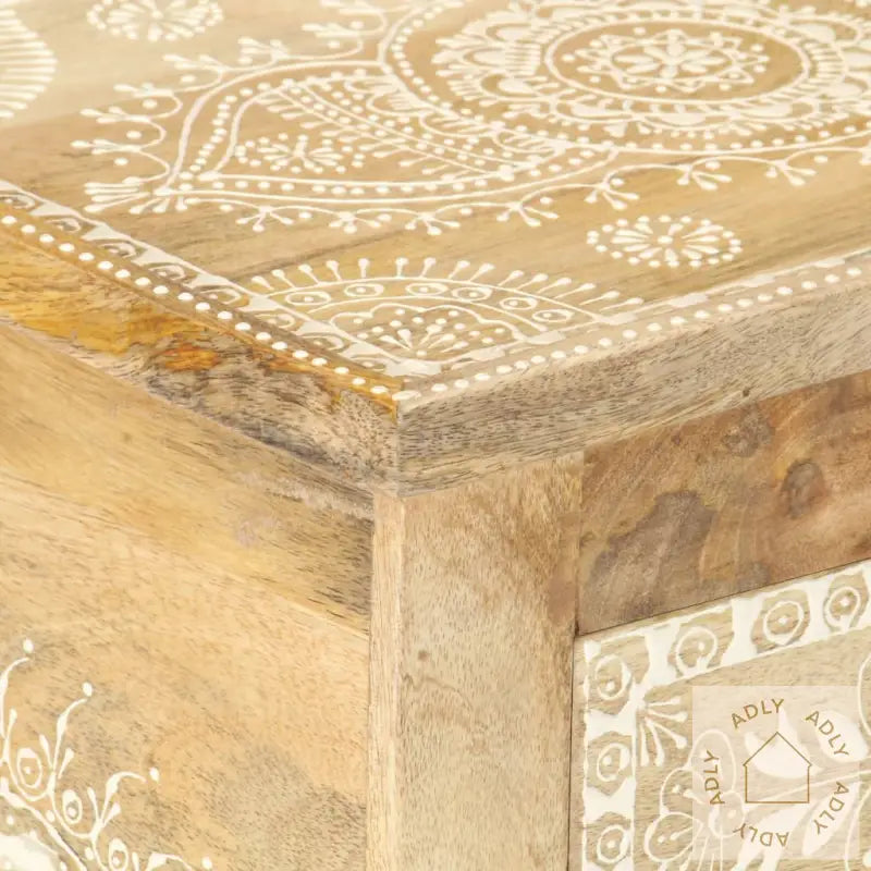 Håndmalt Nattbord 40X30X60 Cm Heltre Mango