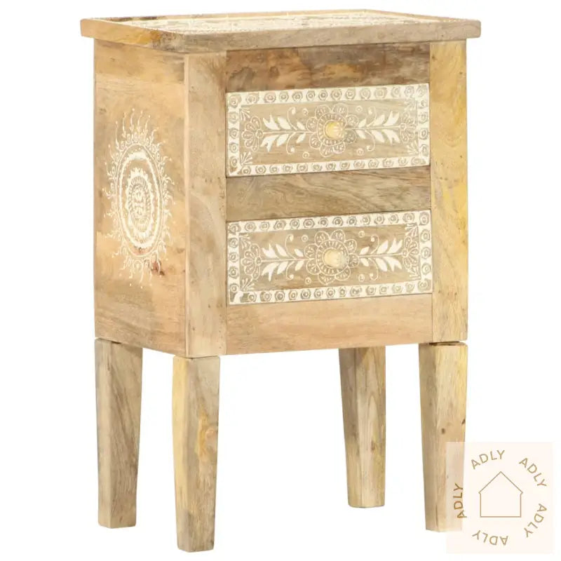 Håndmalt Nattbord 40X30X60 Cm Heltre Mango