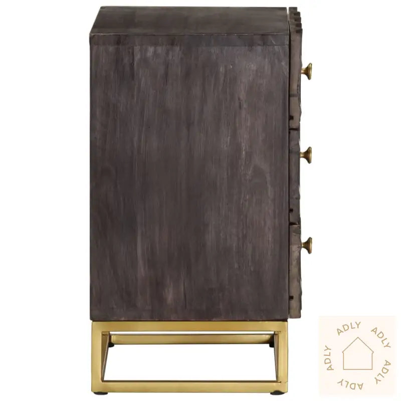 Nattbord 40X30X50 Cm Svart Heltre Mango