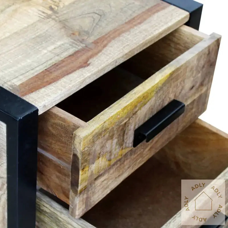 Sidebord Med 2 Skuffer Heltre Mango 43X33X51 Cm