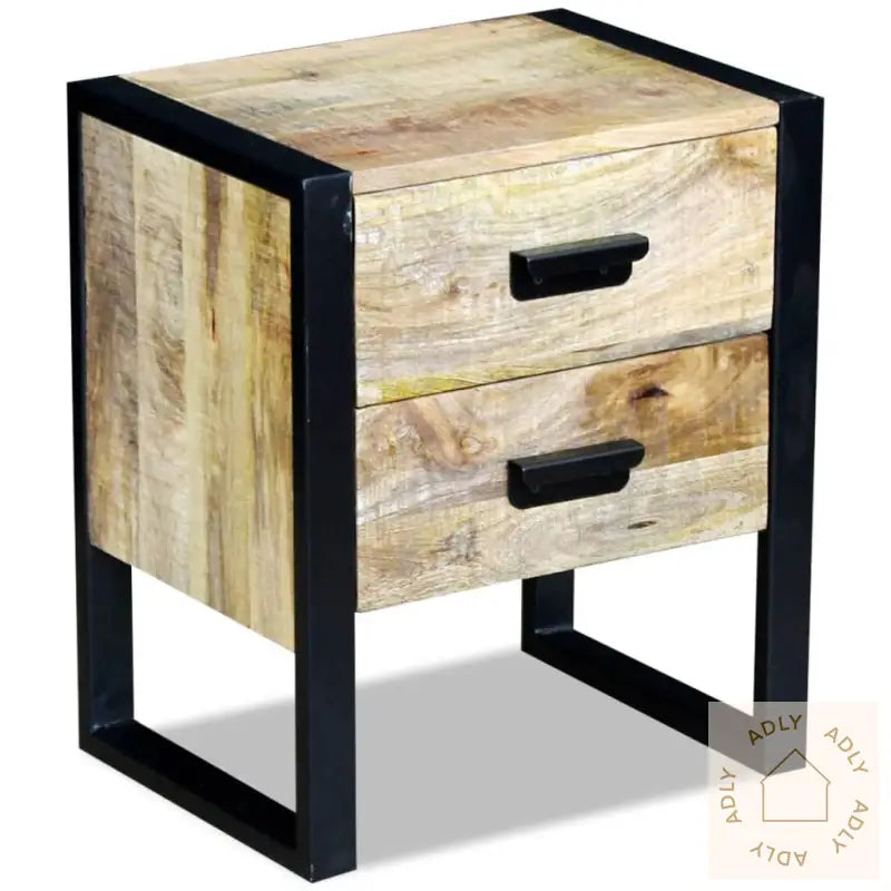 Sidebord Med 2 Skuffer Heltre Mango 43X33X51 Cm